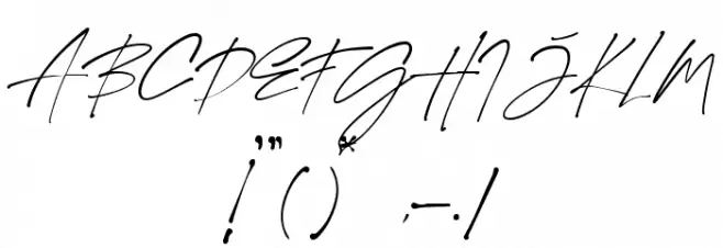 Kallimata Script Font OTHER CHARS