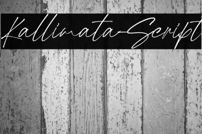 Kallimata-Script Font examples