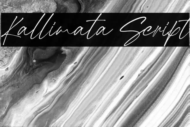 Kallimata Script Font examples