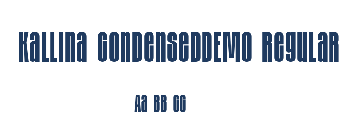 Kallina CondensedDEMO Regular Font Preview