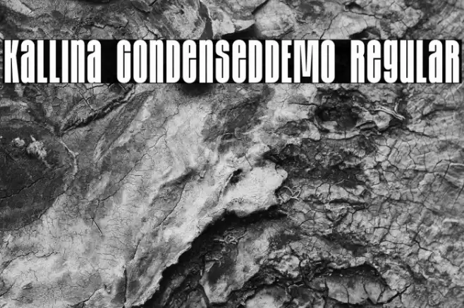 Kallina CondensedDEMO Regular Schriftart examples