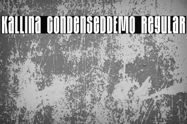 Kallina CondensedDEMO Regular Schriftart examples