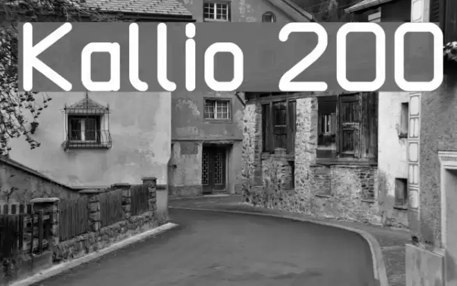 Kallio 200 Font examples