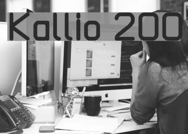 Kallio 200 Font examples