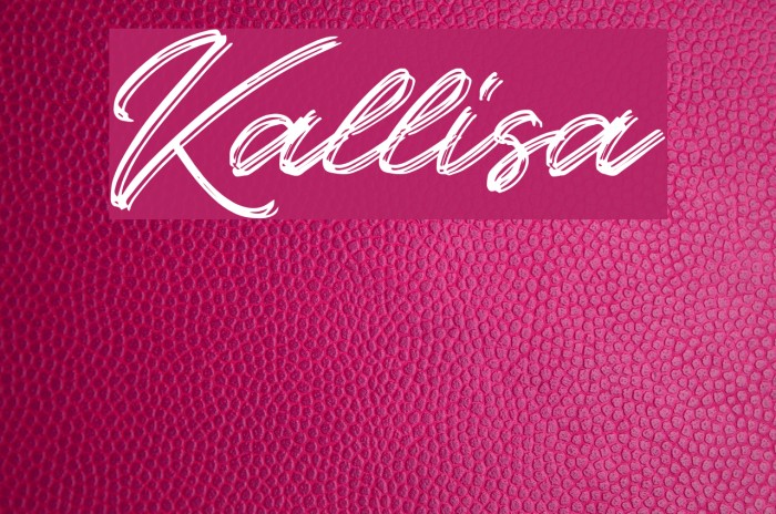 Kallisa Caratteri examples
