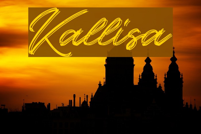 Kallisa Caratteri examples