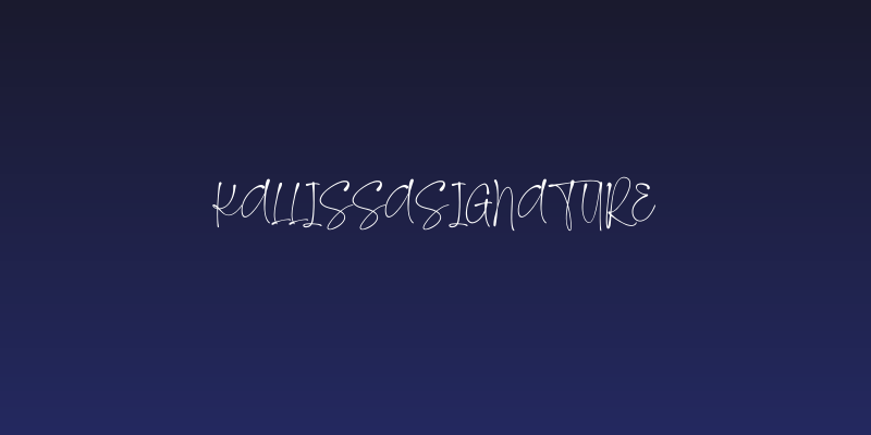 KallissaSignature Social Header