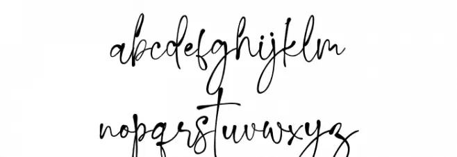 KallissaSignature Caratteri MINUSCOLO