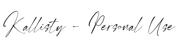 Kallisty - Personal Use  Скачать бесплатные шрифты
