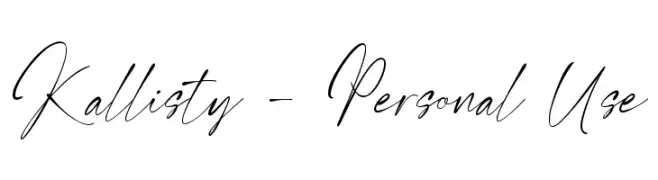 Kallisty - Personal Use  font caratteri gratis