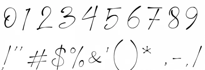 Kallisty - Personal Use Font OTHER CHARS