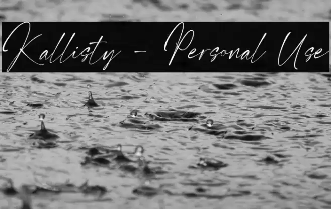 Kallisty - Personal Use Font examples