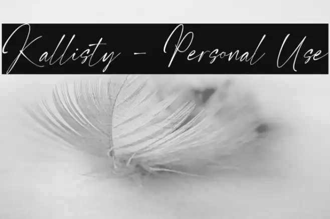 Kallisty - Personal Use Font examples