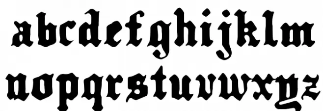 Kalmari Font Litere mici