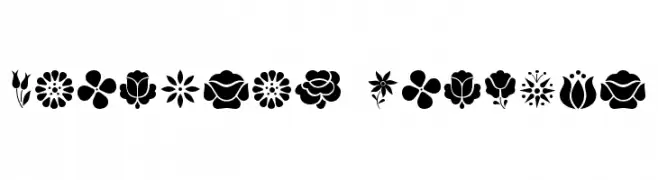Kalocsai Flowers  Frei Schriftart Herunterladen