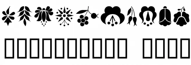 Kalocsai Flowers Font Alte caractere