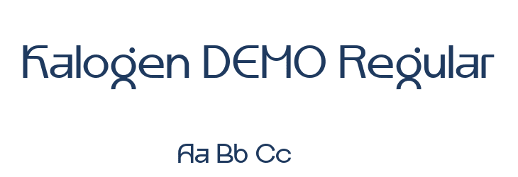 Kalogen DEMO Regular Font Preview