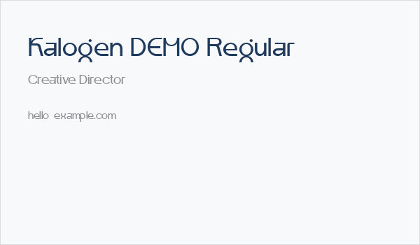 Kalogen DEMO Regular Business Card