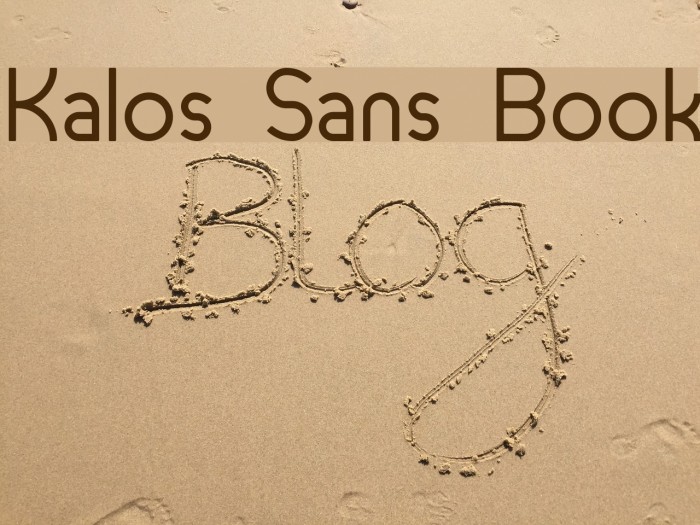 Kalos Sans Book Font examples