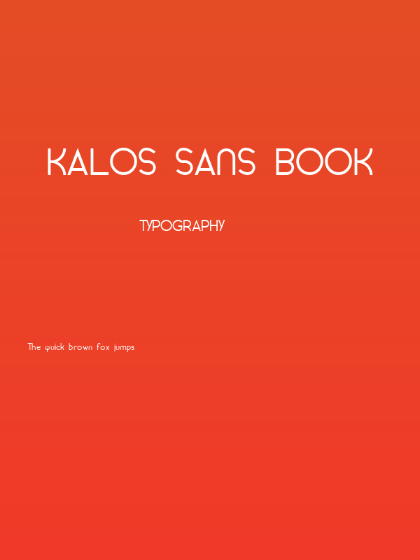 Kalos Sans Book Poster