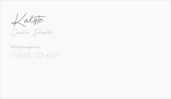 Kalste Business Card