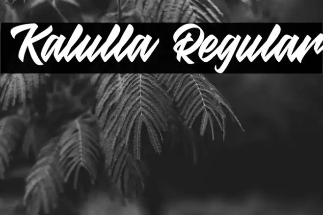 Kalulla Regular Font examples