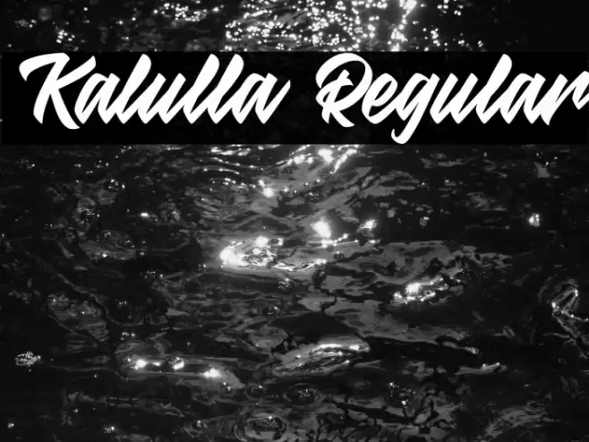 Kalulla Regular Font examples