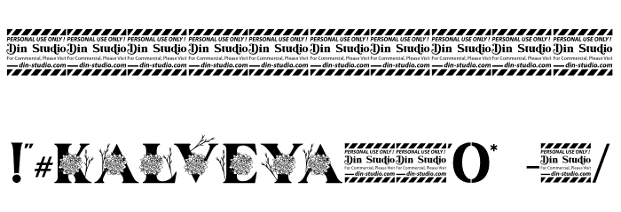 Kalveya Personal Use Font Alte caractere