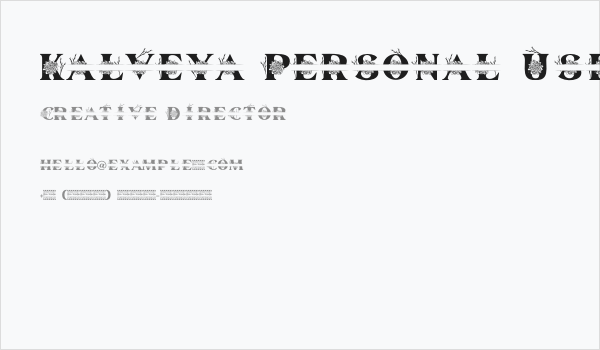 Kalveya Personal Use Business Card