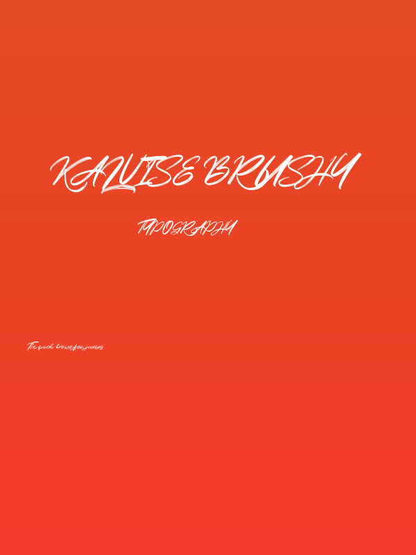 Kalvise Brushy Poster