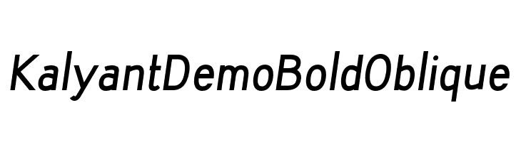KalyantDemoBoldOblique  Free Fonts Download