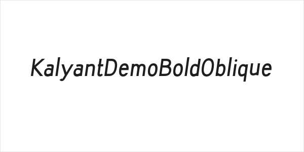 KalyantDemoBoldOblique Logo