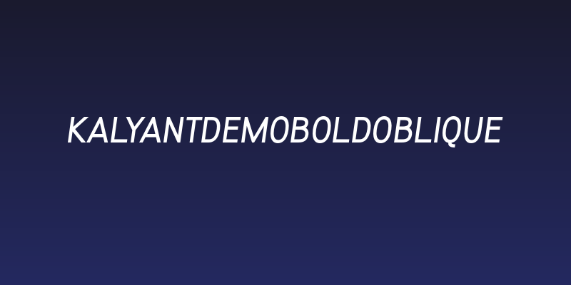 KalyantDemoBoldOblique Social Header