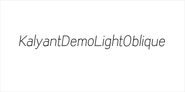 KalyantDemoLightOblique Logo