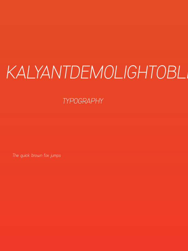 KalyantDemoLightOblique Poster