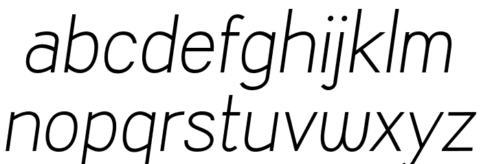 KalyantDemoLightOblique Font LOWERCASE