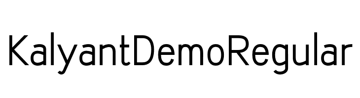 KalyantDemoRegular  font caratteri gratis