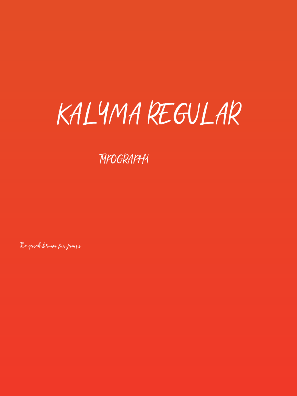Kalyma Regular Poster