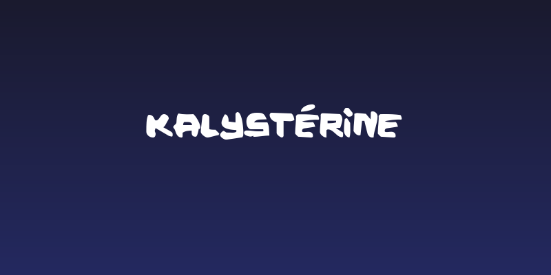 Kalystérine Social Header