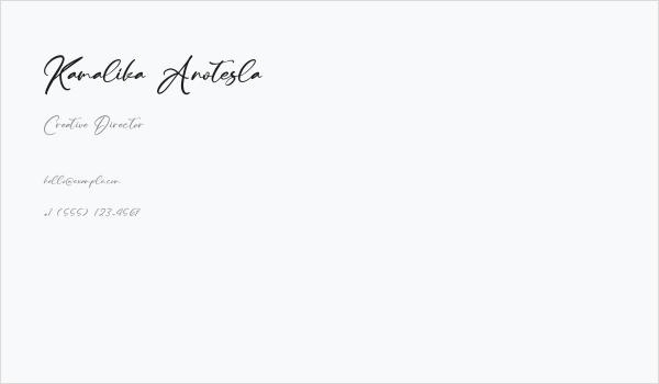 Kamalika Anotesla Business Card