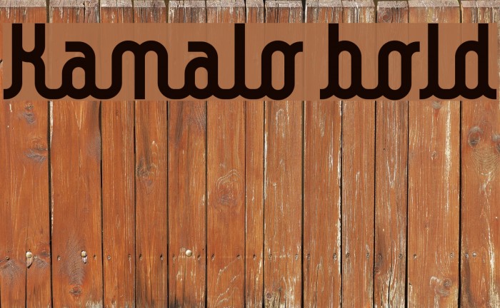 Kamalo bold Font examples