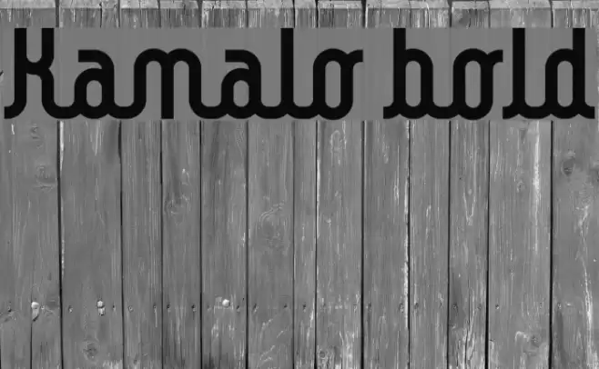 Kamalo bold Font examples