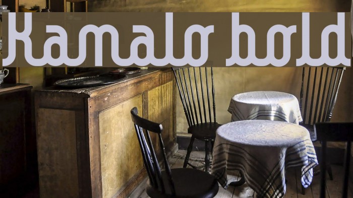 Kamalo bold Font examples