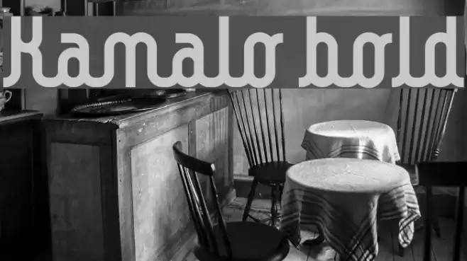 Kamalo bold Font examples