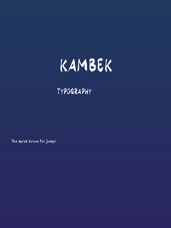 Kambek Poster
