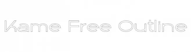 Kame Free Outline  font caratteri gratis