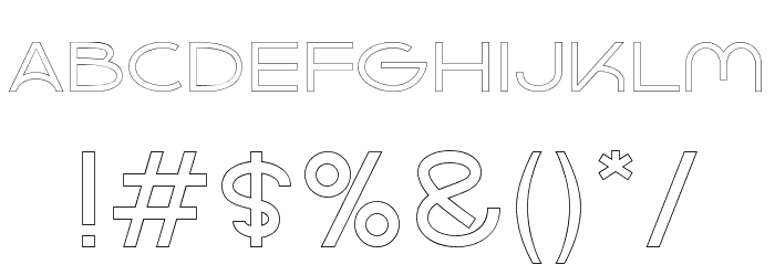 Kame Free Outline Font OTHER CHARS