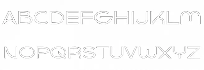 Kame Free Outline Шрифта ВЕРХНИЙ
