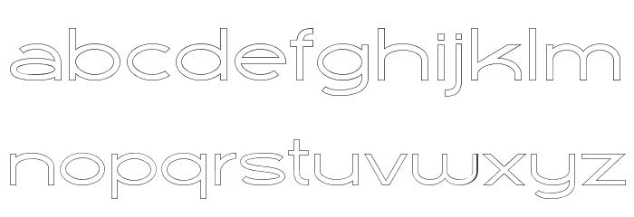 Kame Free Outline Font LOWERCASE
