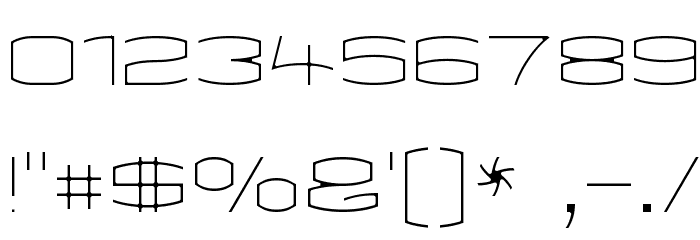 Kameleon Thin Font OTHER CHARS